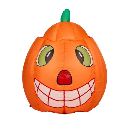 2.8 FT Halloween Inflatables Animated Pumpkin Ghost, Outdoor Decorations Blow Up Yard Decor With Built-in LEDs - view 3