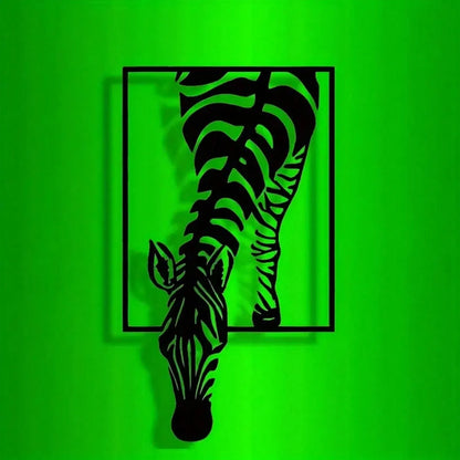 1 pieces Ultra practical minimalist zebra metal wall art, handmade iron stripe decoration