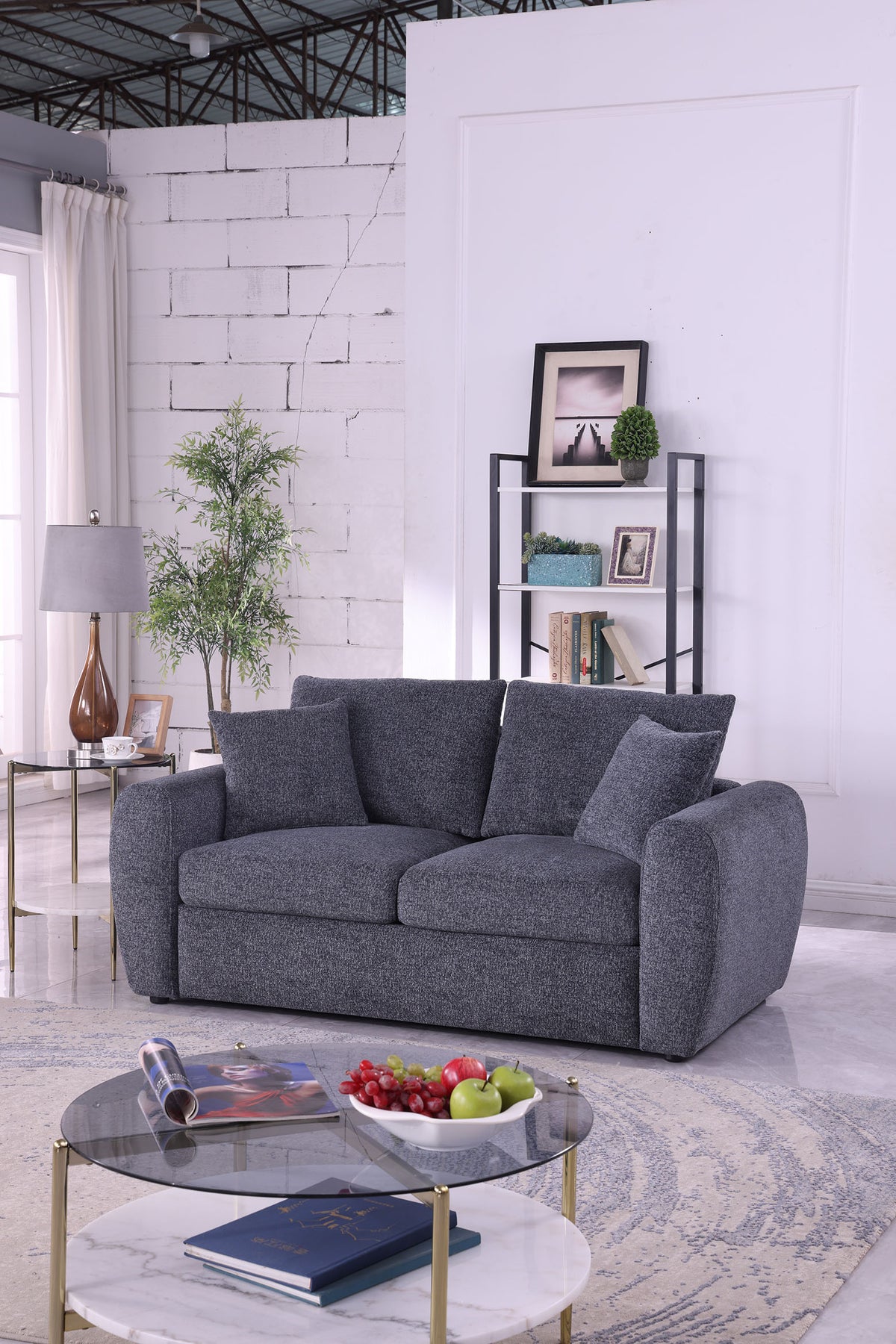 Modern Minimalist Comfortable Compressed GREY Sofa - view 9
