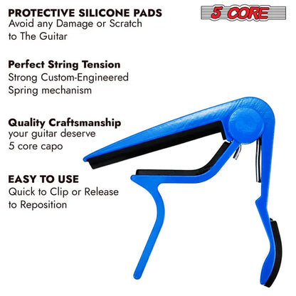 5Core Capo 4Pcs Acoustic Electric Guitar 6 String Kapo Clip For Banjo Mandolin Ukulele - view 5