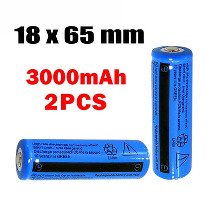 2PCS&4PCS&10PCS&50PCS&100PCS Rechargeable Battery 3000mAH 3.7V Li-ion BRC 11.1 Power Batteries For Flashlight Laser - view 5