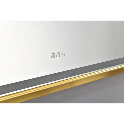 48x30 Inch LED Frontlit Bathroom Mirror with Metal Frame, Wall Mounted Vanity Mirror with Smart Touch Button, Anti-Fog - view 10