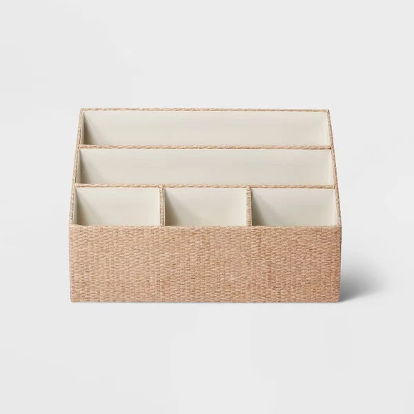 Woven 5-Slot Desktop Storage Set Taupe - view 3