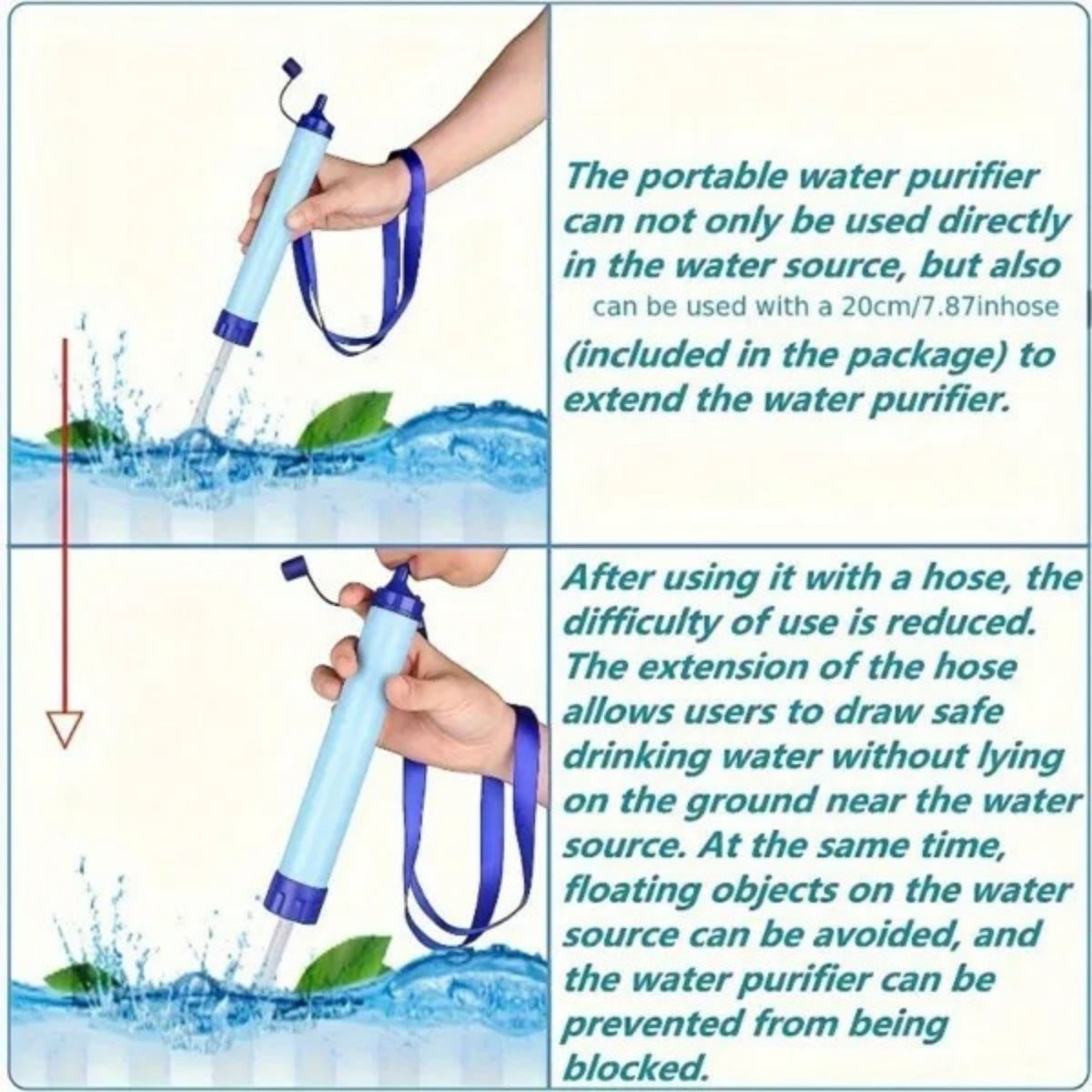 Personal Water Filter For Hiking, RV Camping, Travel, And Emergency Preparedness - view 5