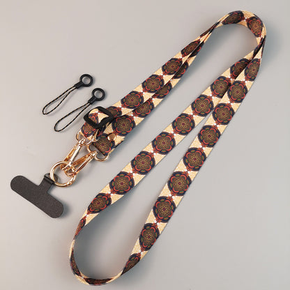 Women's Long Cross-body Retro Totem Pattern Mobile Phone Lanyard - view 9