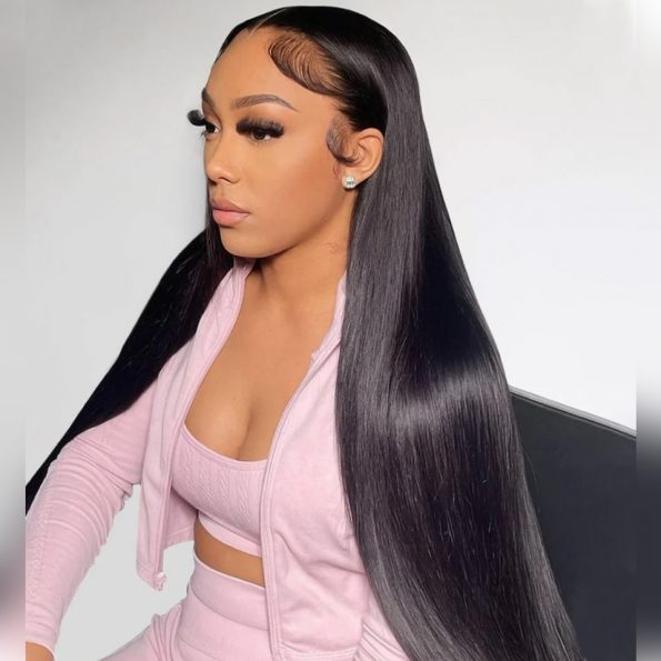 4x4 Lace Human Hair Wig Natural Color, Straight Texture, Density - view 4
