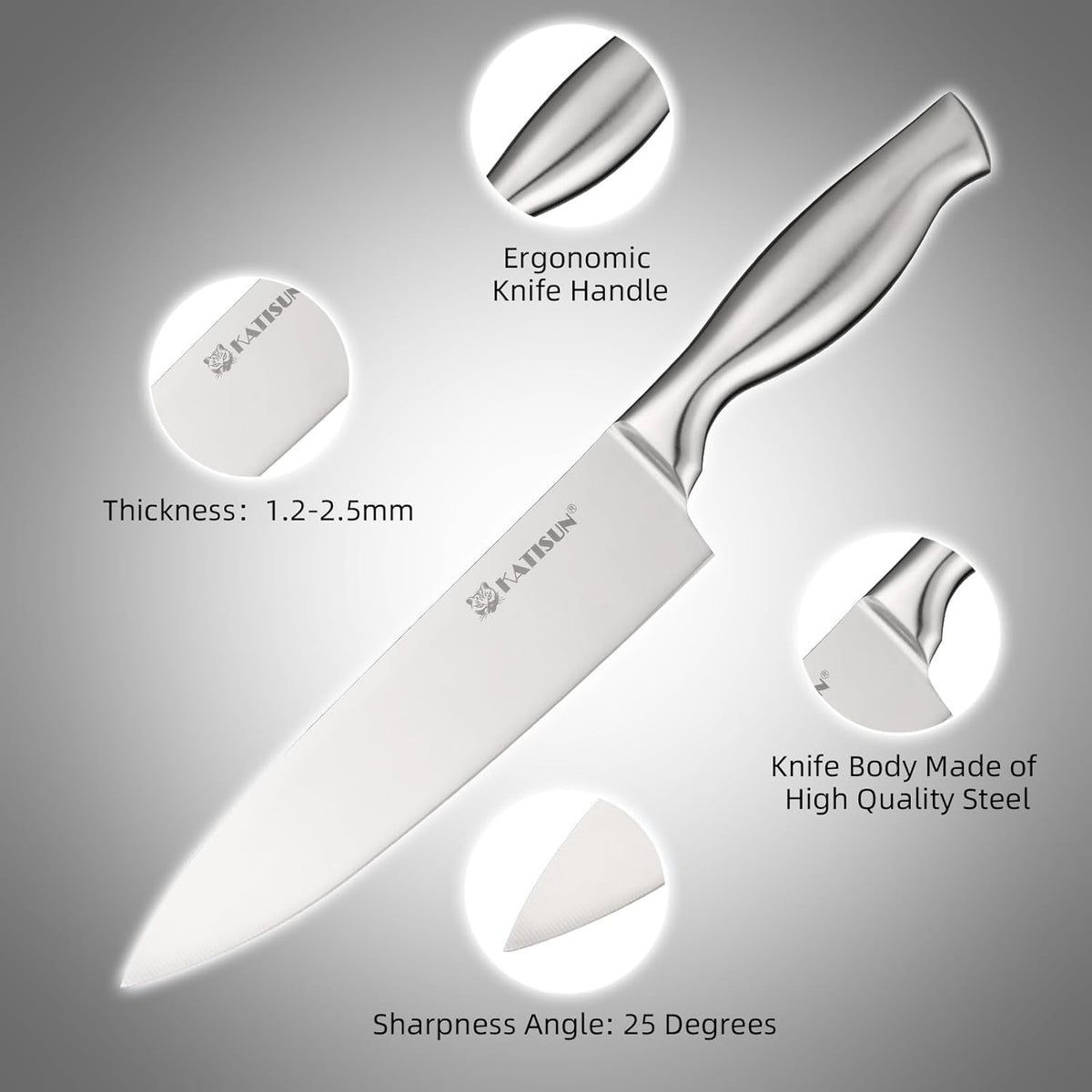 Kitchen Knife Set, 15 Pieces Knife Set With Block, Knives Set For Kitchen - view 4