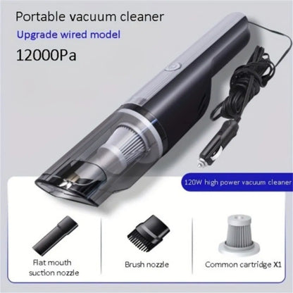 Wired Silver Car vacuum cleaner car with strong suction handheld vacuum cleaner small mini rechargeable home vacuum