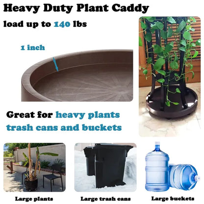 8 Pack Plant Caddy With Wheels Heavy Duty 12.2 Inch Plant Dolly With Locking Casters Rolling Plant Stand For Indoor - view 6