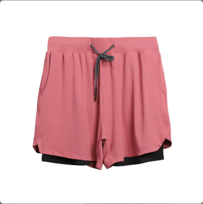 Gym Clothing Men Quick Dry 2 In 1 Gym Shorts Men Polyester Spandex Breathable Shorts Men Liner Running Fitness Shorts