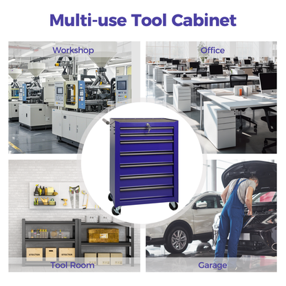 Rolling Metal Tool Chest With 7 Drawers, 20inch 7-Drawer Tool Chest Cabinet With Ball Bearing Drawer Slides - view 5