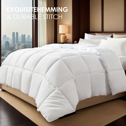 White Plump Duvet, Extra Large Checkered Quilting Luxury Hotel-grade For Bedrooms And Guesthouses. Ultra-soft Thickened - view 3