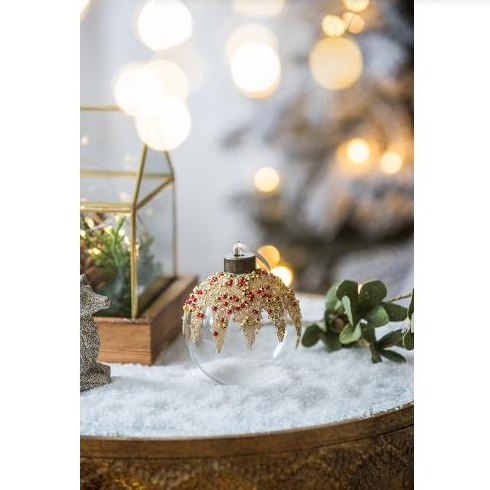 D3 Christmas Ball Ornaments, Glass Decorative Hanging Ball Christmas Tree Ornaments For Holiday Party Decorations - view 2