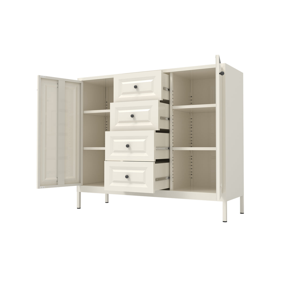 40.16'' Storage Sideboard Buffet Cabinet, Freestanding Accent Cabinet With 4 Drawers & 2 Doors - view 7