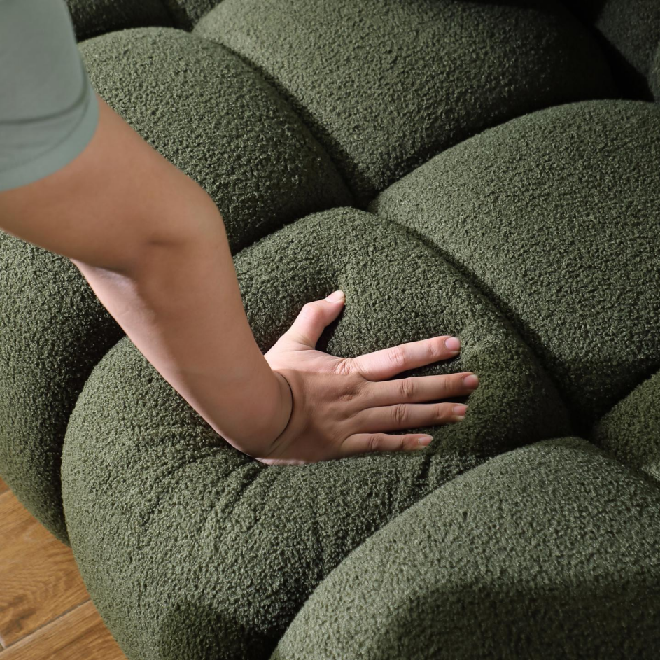 64.96 Length,35.83inch Deepth,human Body Structure For USA People, Marshmallow Sofa,boucle Sofa,2 Seater - view 5