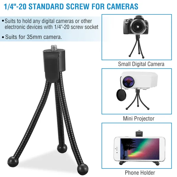 Tripod Stand For Camera Mini Projector Flexible Tripod Holder Heavy Duty Camera Tabletop Mount - view 4