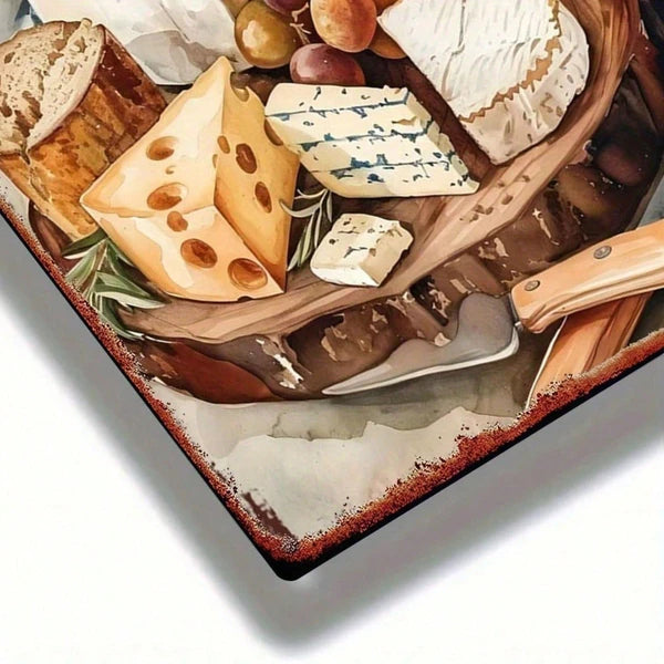 Vintage Cheese Platter Metal Sign 8x12 Inch Retro" Tin Sign 2D Flat Print Square - view 2