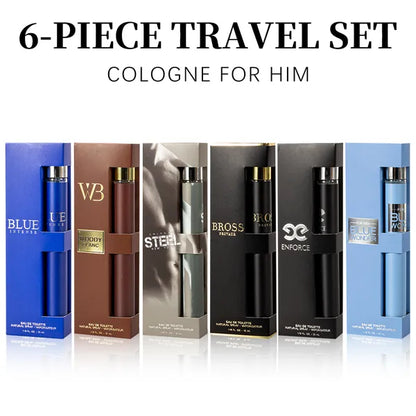 6pcs Set, 1.18fl.oz 35ml Each Bottle, Men's Eau De Toilette Spray, Long-Lasting Perfume, 6 Different Scent