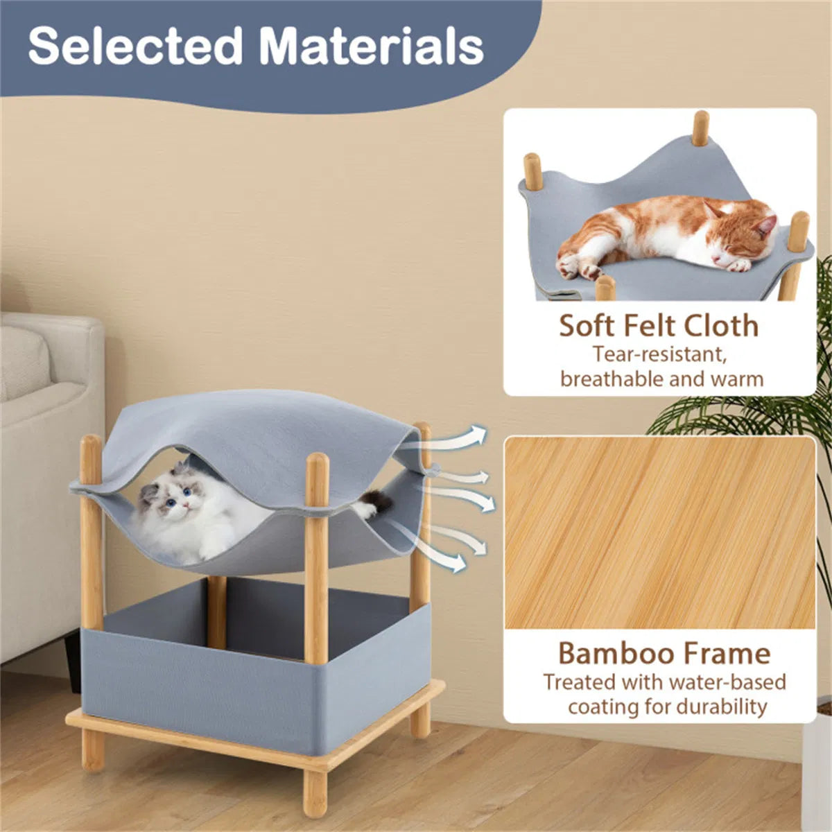 2-Tier Cat Condo with Hammock - view 8