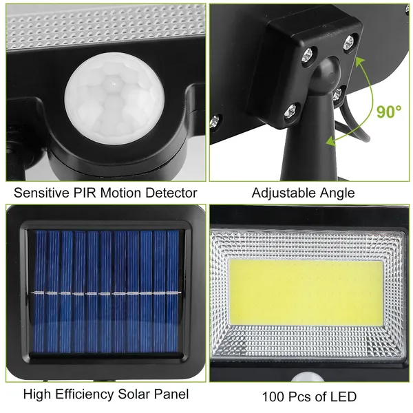 Solar Powered Wall Lights Outdoor LED Beads Motion Sensor Lamp - view 4