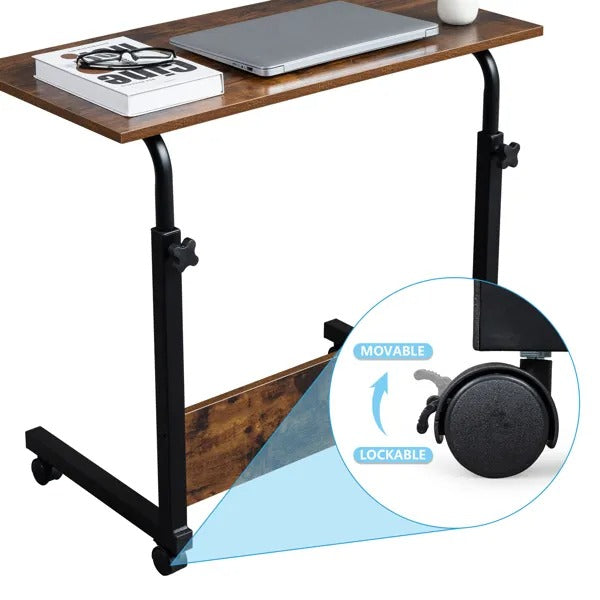 Rolling Height Adjustable P2 15MM Chipboard & Steel Side Table With Baffle - view 2