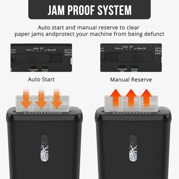 10-Sheet Strip Cut Paper Shredder, P-2 Security Level With 3.17-Gallon Basket, CD & Credit Card Shredder - view 5