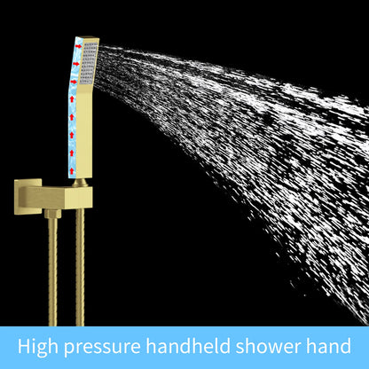 Shower System Shower Faucet Combo Set Wall Mounted with 12" Rainfall Shower Head and handheld shower faucet - view 2
