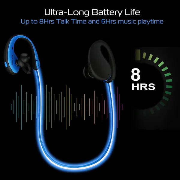 Wireless Sports Headsets Wireless V4.1 Neckband Earphones HD Stereo Sweat-proof Headphones Earbuds - view 4