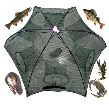 Fishing Bait Trap Crab Net Crawdad Shrimp Cast Dip Cage Fish Minnow Foldable NEW - view 2