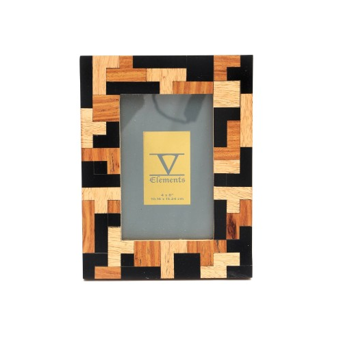 Black Resin With Sheesham & Mango Wood Photo Frame Picture Frame - view 3