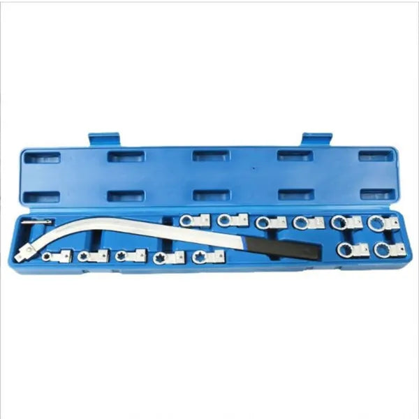 Professional Grade 15-Piece Timing Belt & V-Belt Adjuster Tool Kit | Heavy-Duty Chrome Vanadium Steel | For Tight