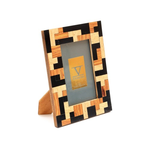Black Resin With Sheesham & Mango Wood Photo Frame Picture Frame - view 5