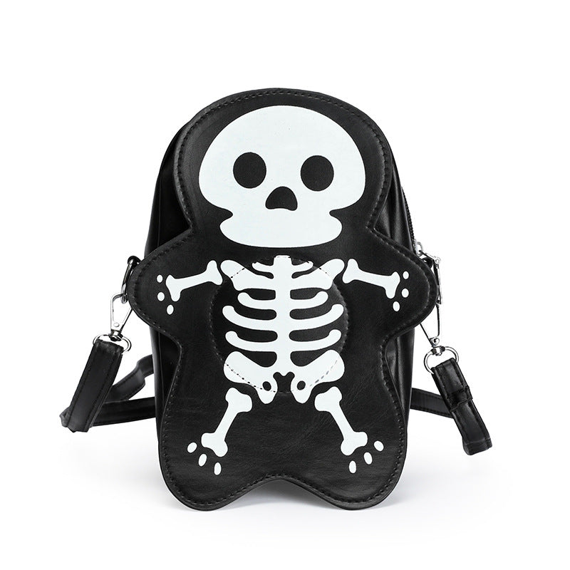 Halloween Skull Shoulder Bag Y2K Fashion Funny Cute Messenger Crossbody Bags Women Small Phone Bag - view 10