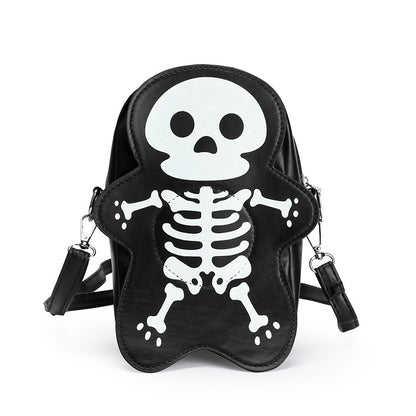 Halloween Skull Shoulder Bag Y2K Fashion Funny Cute Messenger Crossbody Bags Women Small Phone Bag - view 10
