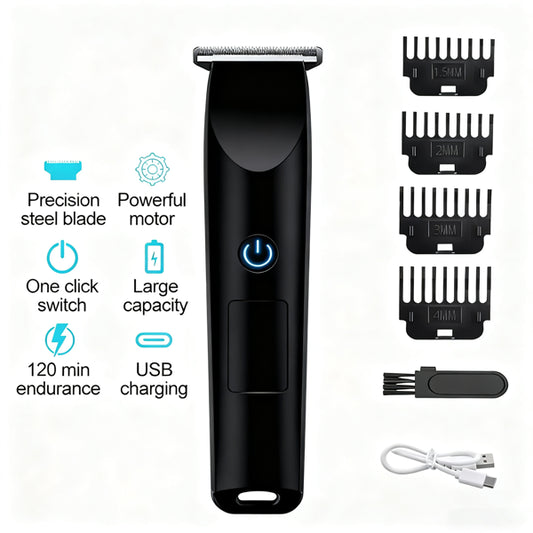 Men Pro Electric Hair Clippers Beard Trimmer Cutting Barber Shaving Machine Black Logistics Only For USPS. TK TMEU Only - view 2