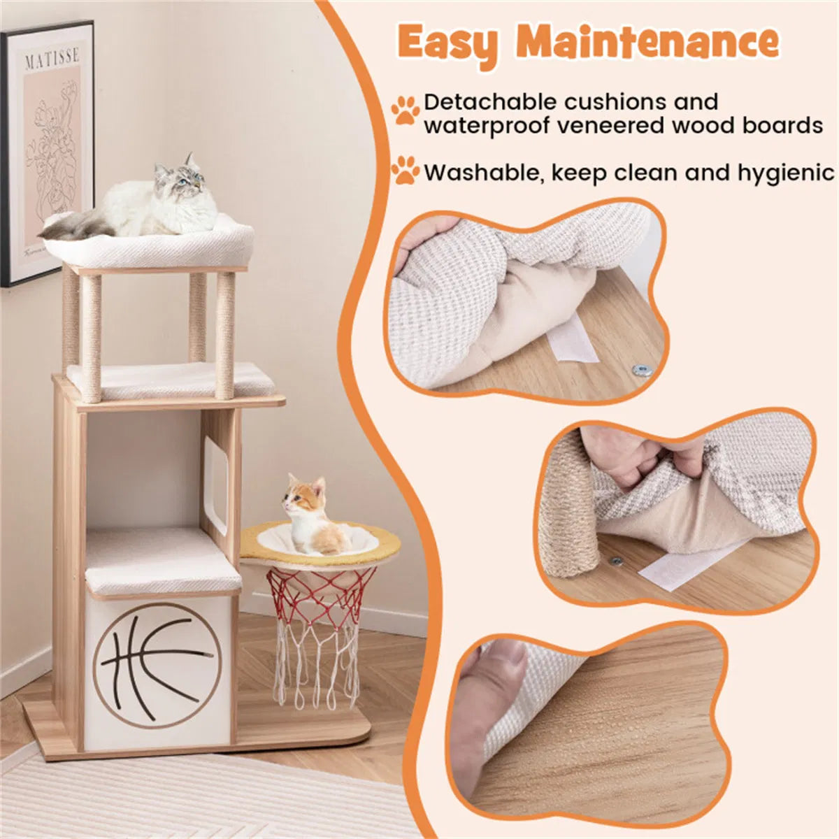 47 Inches Wooden Cat Condo - view 3