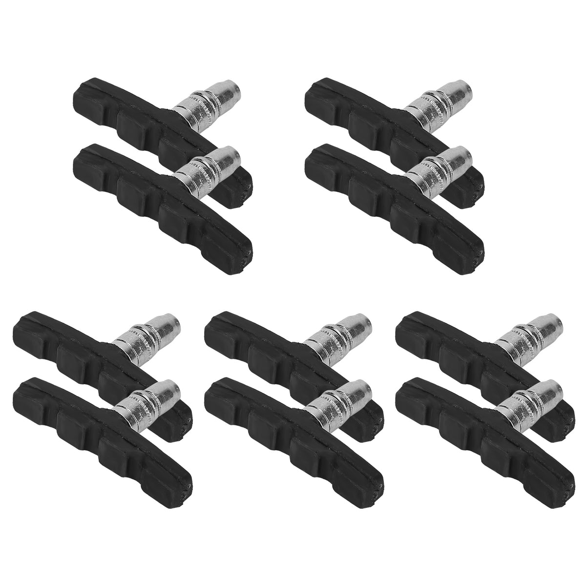 5 Pairs V Bike Brake Pads Road Mountain Bicycle V-Brake Blocks Set 70mm Non-Slip V Bicycle Stop Caliper With Hex Nuts