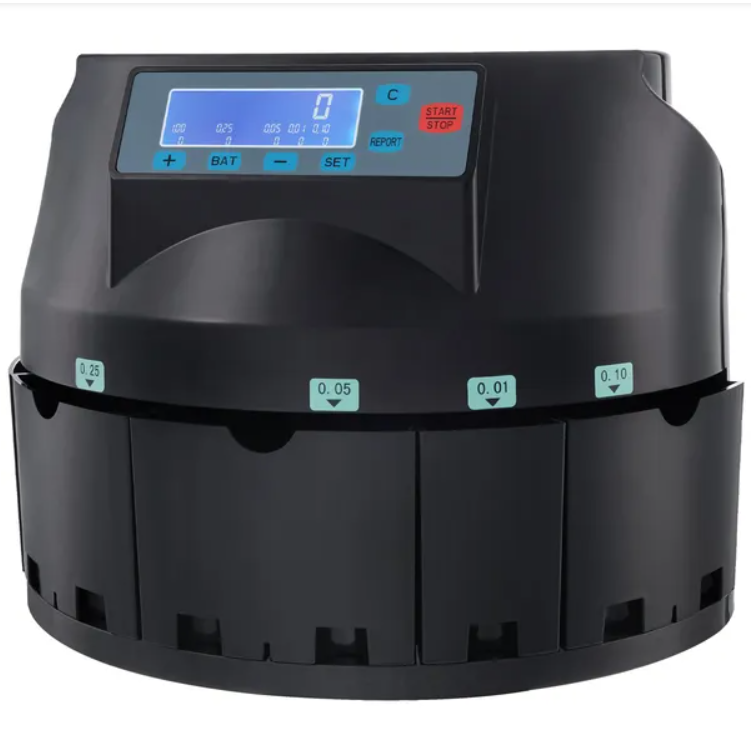 VEVOR USD Coin Sorter Coin Counter Wrapper And Roller 300 Coins Min LCD Display - view 7