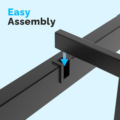 Black Full Size Simple Basic Platform Metal Bed Frame - 14 Inch Bed Height - view 4