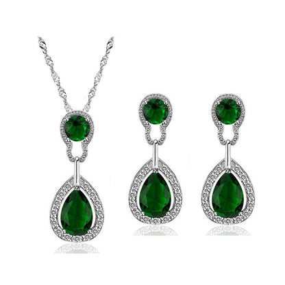 Necklace Earrings Zircon Set - view 2