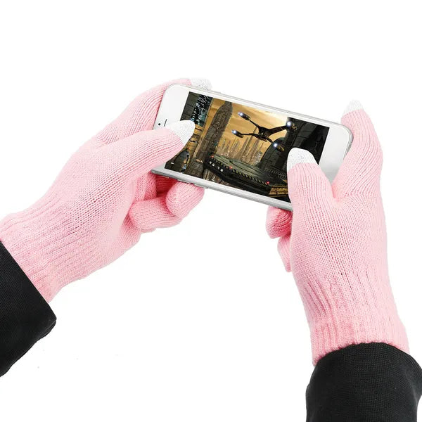 Unisex Winter Knit Gloves Touchscreen Outdoor Windproof Cycling Skiing Warm Gloves - view 2