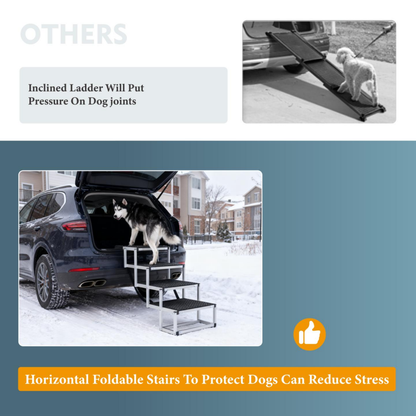 Foldable Dog Ramp For Cars, SUVs, Trucks, Portable Pet Dog Stairs For Large Dogs With Non-Slip Surface & Reinforced - view 2