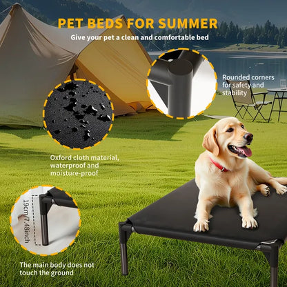 Breathable Raised Oxford Pet Bed Fits Small To Large Dogs - view 5