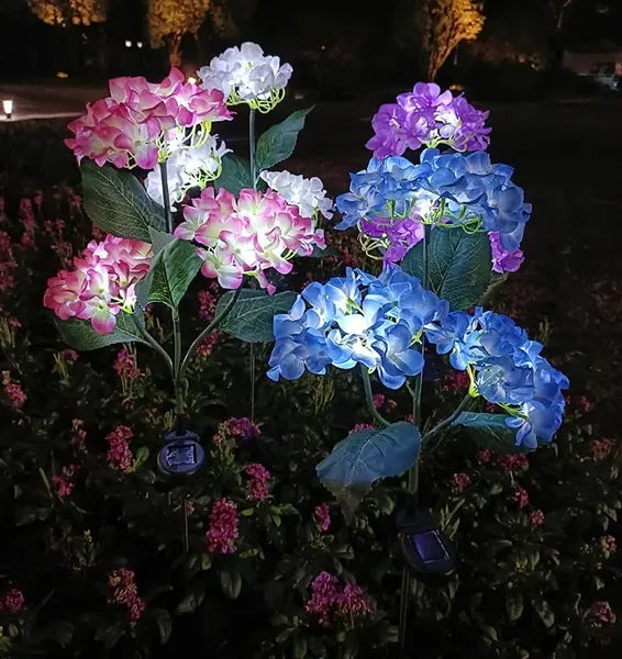 4-piece Set Of Outdoor Solar Courtyard Lights - Larger And More Realistic Embroidered Ball Flower Lights - view 2