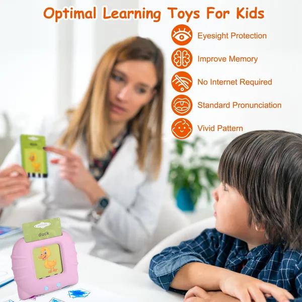 224 Words Kid Talking Cards 112 Card Electronic Cognitive Audio Toddler Reading Machine Animal - view 4