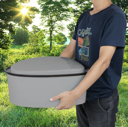 Portable Toilet With Non-slip Mat Grey - view 4