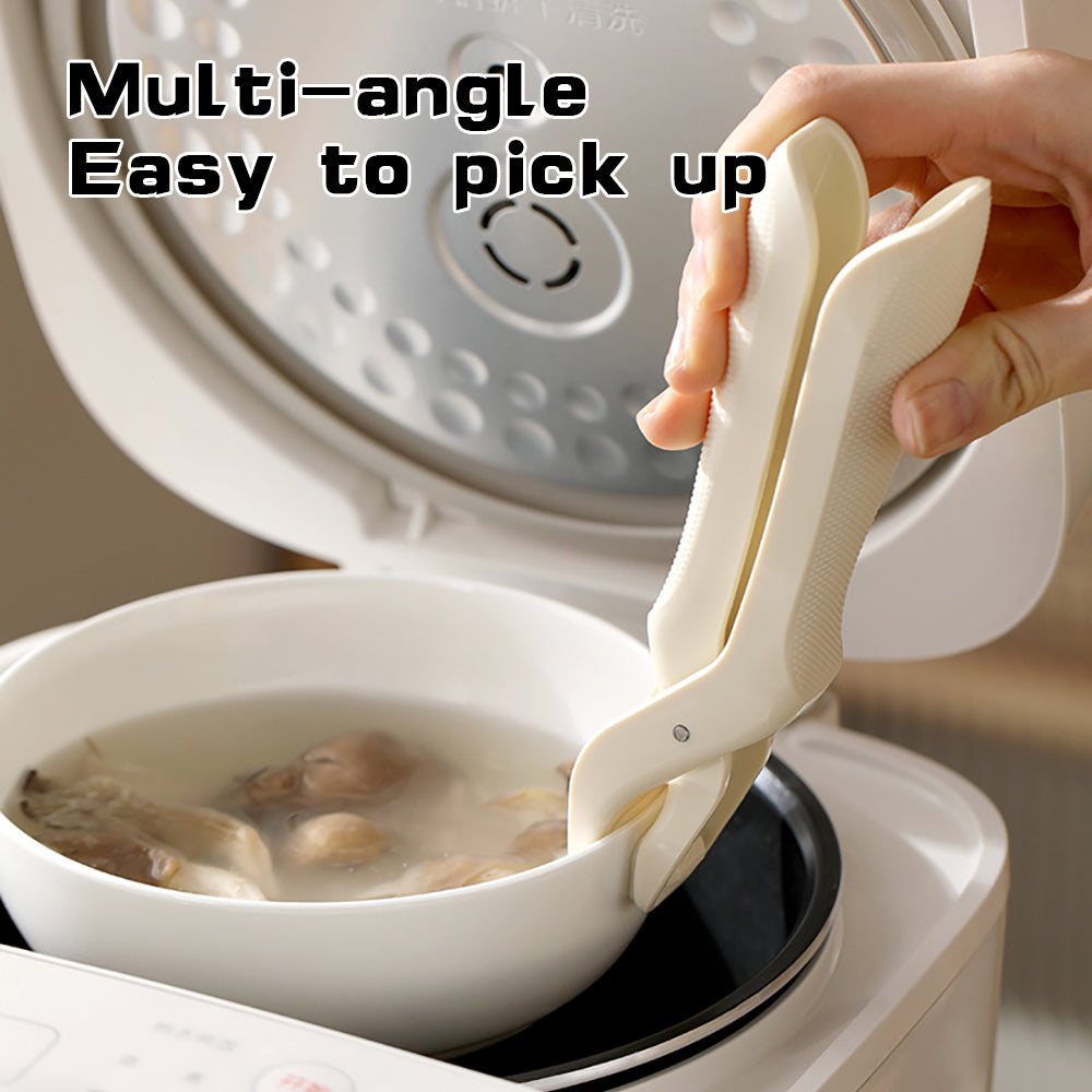 Anti-scalding Silicone Non-slip Take Bowl Clip Hot Plate Gripper, Stainless Steel Pot Clip Pan Gripper - view 3