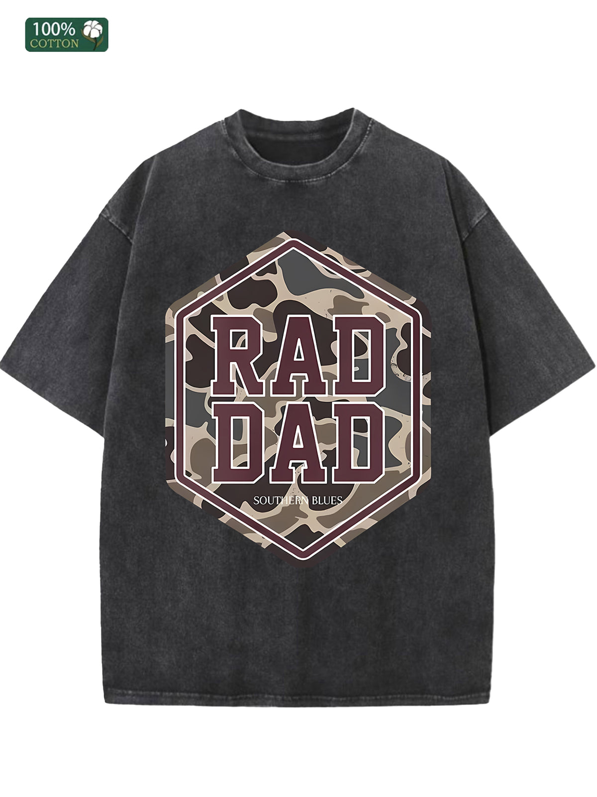 Cotton Men's Washed T Shirt American Casual Ideal Festival Gift - view 4