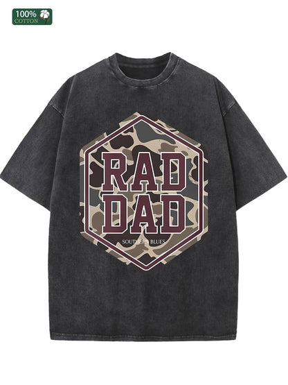 Cotton Men's Washed T Shirt American Casual Ideal Festival Gift - view 4