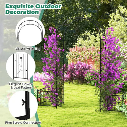 Multifunctional Outdoor Trellis - Climbing Vines Support+Flower/Vegetable Planters, 80" x20" x86" - view 4